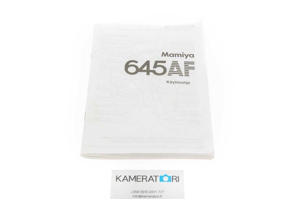 Mamiya 645AF Instructions
