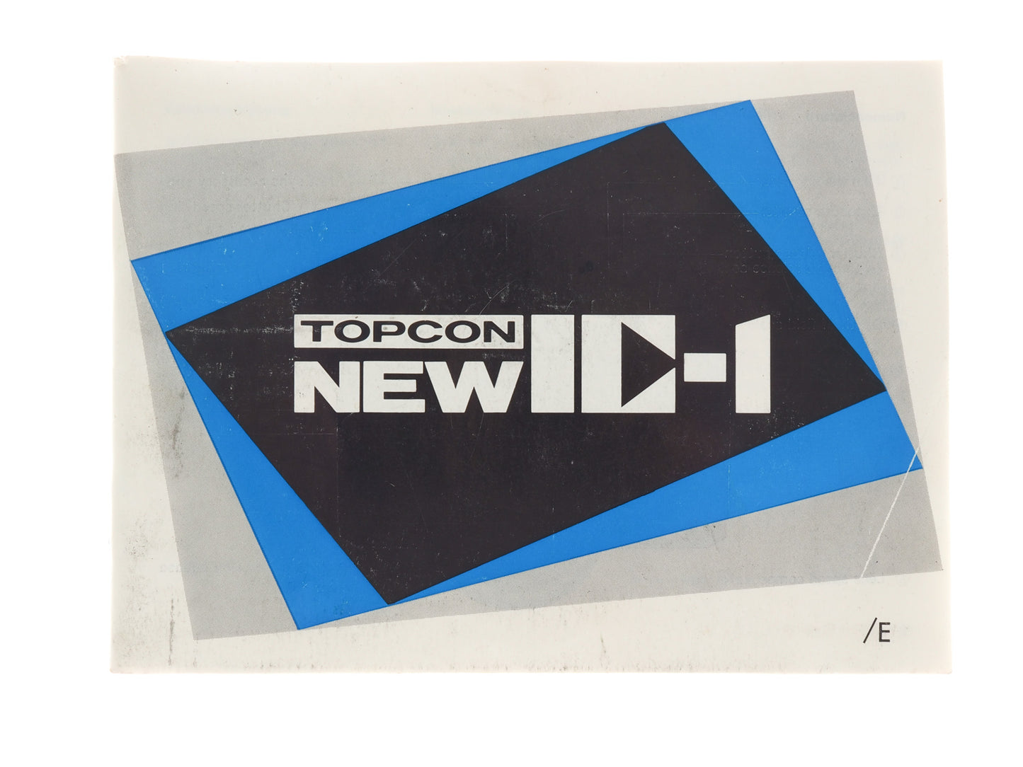 Topcon New IC-1 Instructions - Accessory