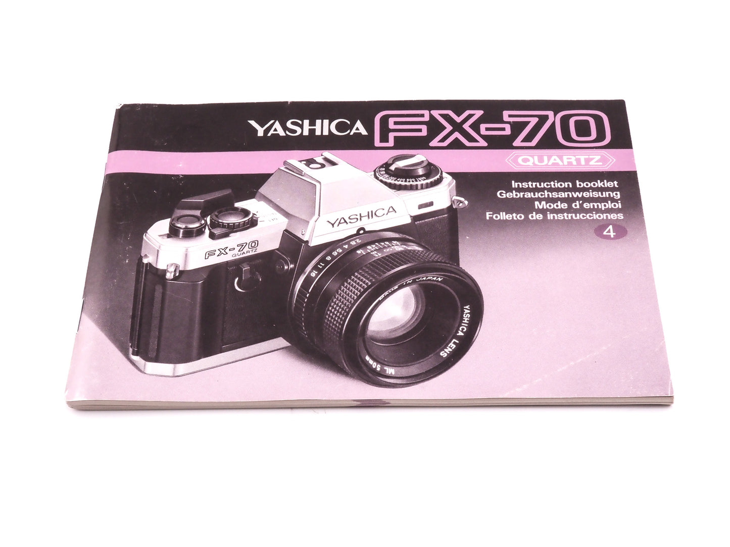 Yashica FX-70 Quartz Instructions - Accessory