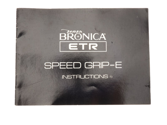 Zenza Bronica Speed Grip-E Instructions - Accessory
