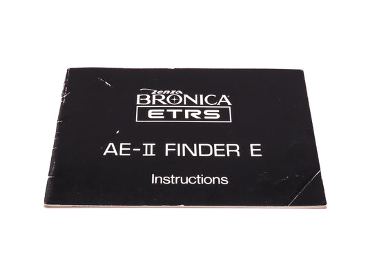 Zenza Bronica AE-II Finder E Instructions - Accessory